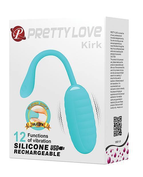 product image, Pretty Love Kirk Liquid Silicone Remote Egg - Turquoise - SEXYEONE