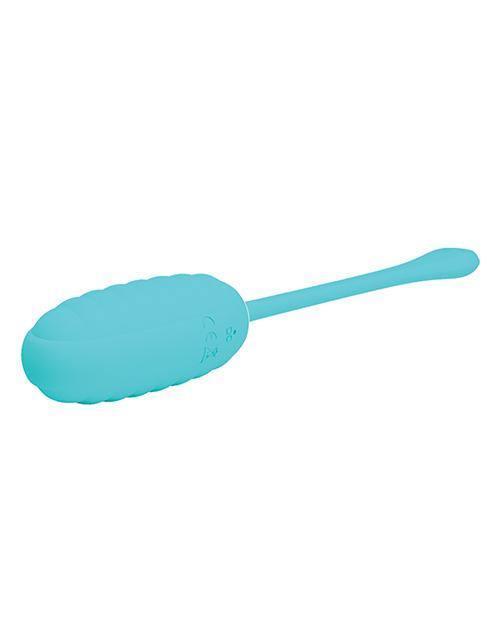 image of product,Pretty Love Kirk Liquid Silicone Remote Egg - Turquoise - SEXYEONE