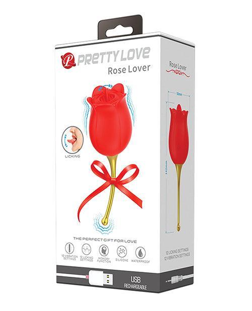 product image, Pretty Love Licking Rose Lover Dual Ended - Rose - SEXYEONE