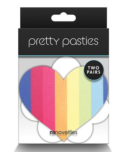 Pretty Pasties Pride Heart & Flower Rainbow - 2 Pair - SEXYEONE