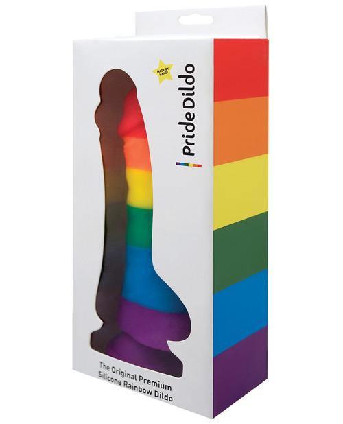 image of product,Pride Dildo W-balls - Rainbow - SEXYEONE