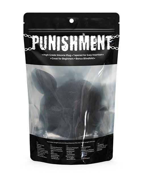 image of product,Punishment Bunny Tail Butt Plug - Black - SEXYEONE