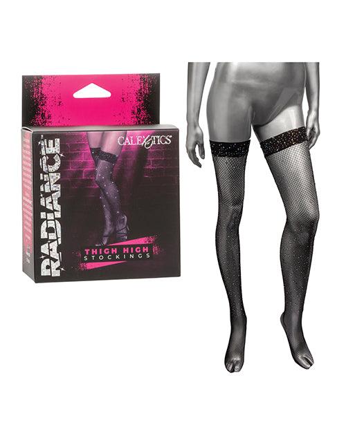 product image, Radiance Thigh High Stockings - Black - SEXYEONE