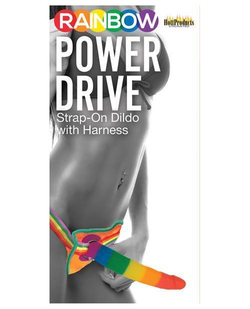 product image, Rainbow 7" Strap On Dildo W-harness - SEXYEONE