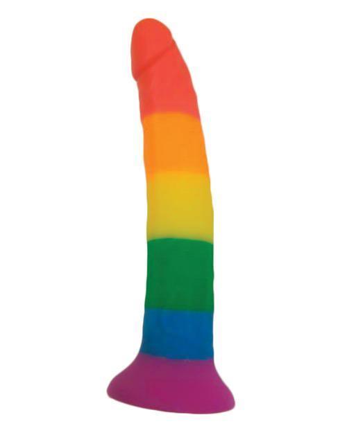 image of product,Rainbow 7" Strap On Dildo W-harness - SEXYEONE