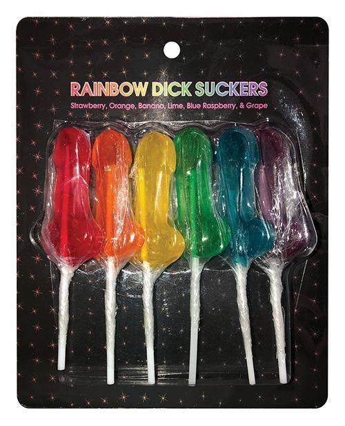 product image, Rainbow Dick Suckers - Asst. Colors-flavors Pack Of 6 - SEXYEONE