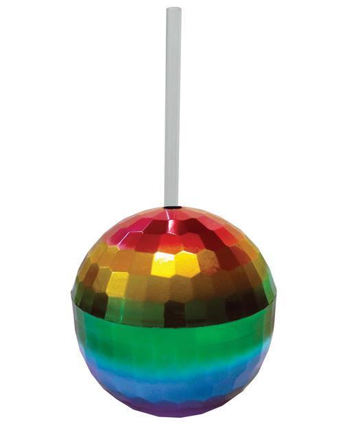 product image, Rainbow Disco Ball Cup - 12 Oz - SEXYEONE