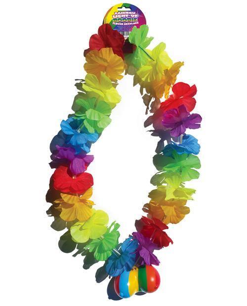 Rainbow Light Up Flower Boobie Necklace - SEXYEONE