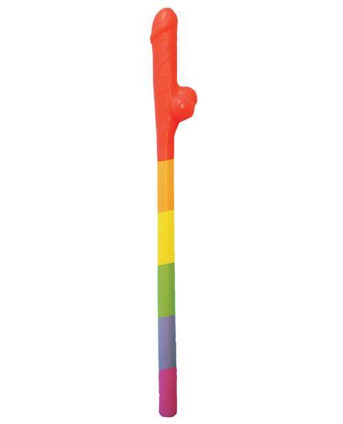 Rainbow Pecker Straws Pack Of 10 - SEXYEONE
