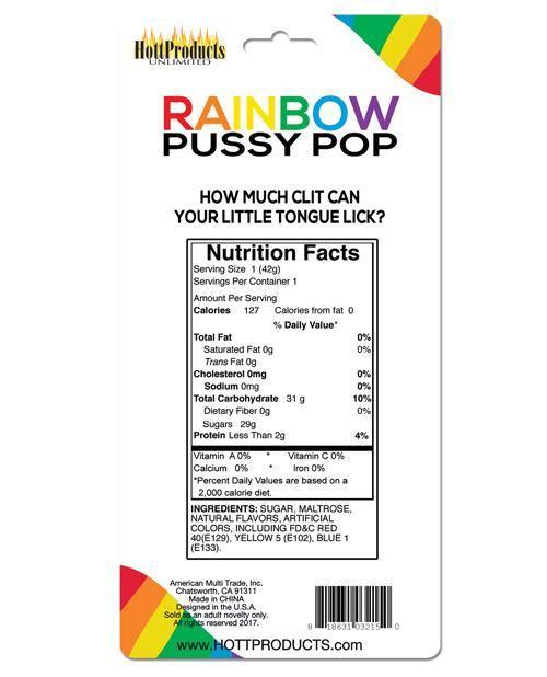 image of product,Rainbow Pussy Pops Carded - SEXYEONE