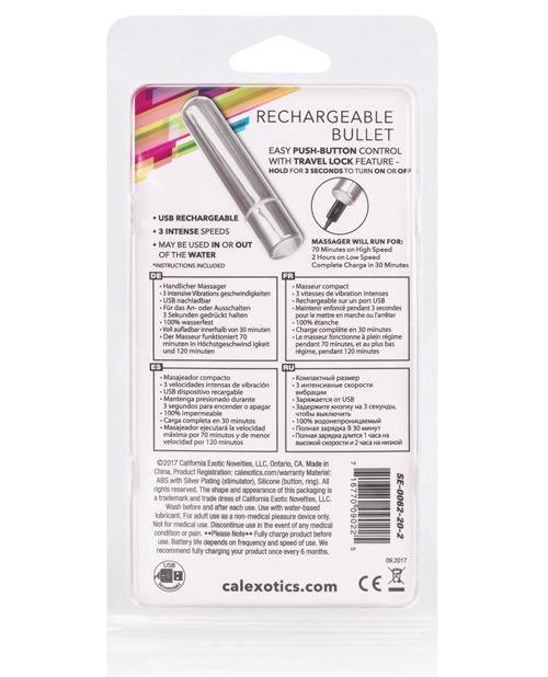 product image,Rechargeable Bullet - Silver - SEXYEONE