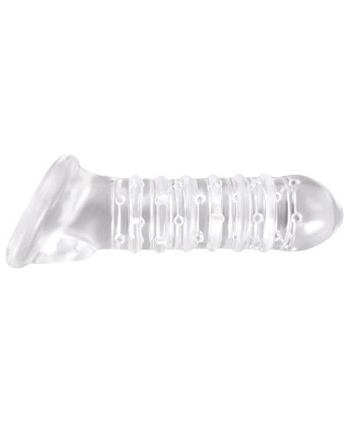 image of product,Renegade Ribbed Sleeve - Clear - SEXYEONE