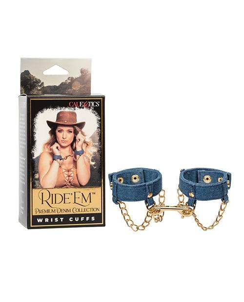 product image, Ride 'em Premium Denim Collection Wrist Cuffs - SEXYEONE