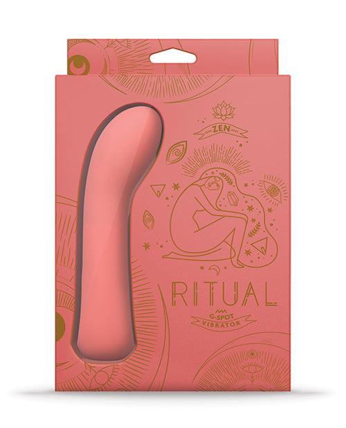 image of product,Ritual Zen Rechargeable Silicone G-spot Vibe - Coral - SEXYEONE
