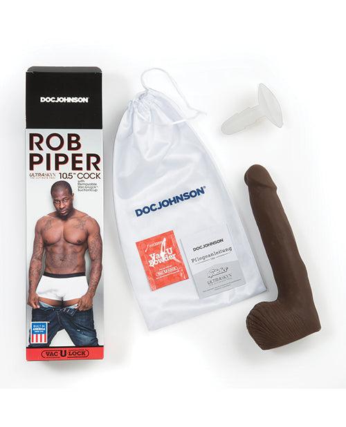 image of product,Rob Piper Cock W-balls & Suction Cup - Chocolate - SEXYEONE