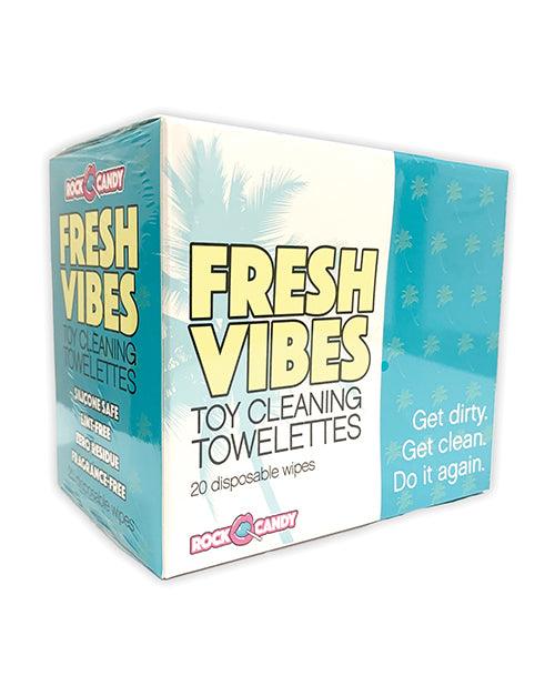 product image, Rock Candy Fresh Vibes Toy Cleaning Towelettes - Box Of 20 - SEXYEONE