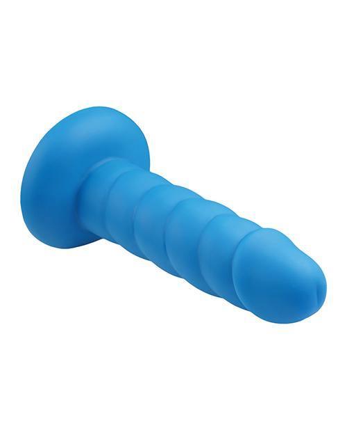image of product,Rock Candy Suga Daddy Silicone Dildo - Blue - SEXYEONE