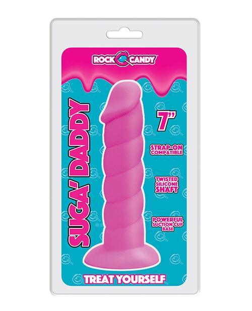 image of product,Rock Candy Suga Daddy Silicone Dildo - Pink - SEXYEONE