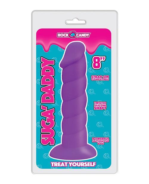 image of product,Rock Candy Suga Daddy Silicone Dildo - Purple - SEXYEONE
