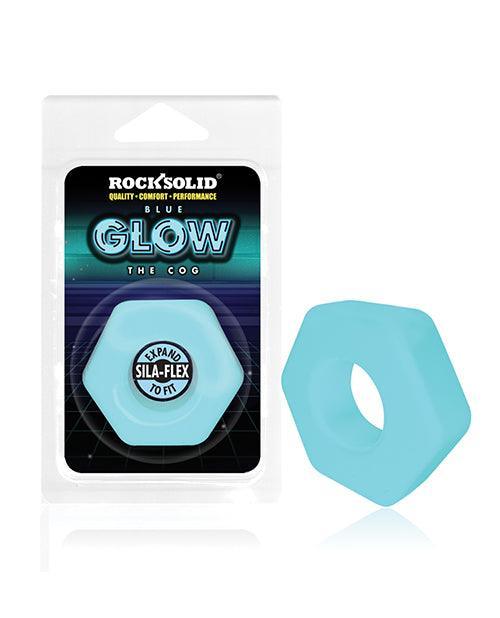 product image, Rock Solid Glow In The Dark The Cog Ring - Blue - SEXYEONE