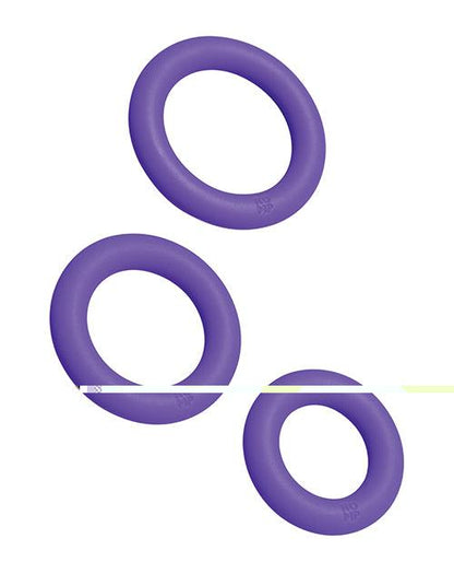 Romp Remix Trio Penis Ring Set Of 3 - Purple - SEXYEONE