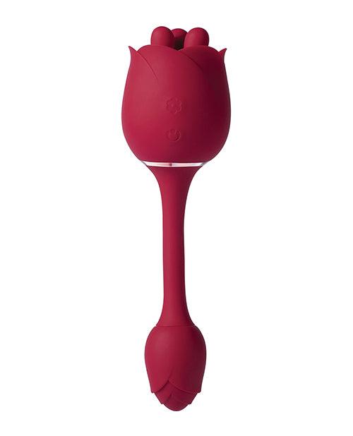 product image, Roseann Double Ended Rose Toy Vibrator - Red - SEXYEONE
