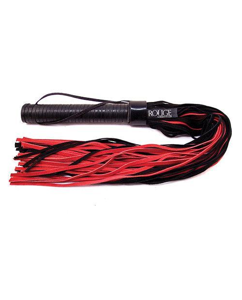 product image, Rouge Suede Flogger W/leather Handle - Black/red - SEXYEONE