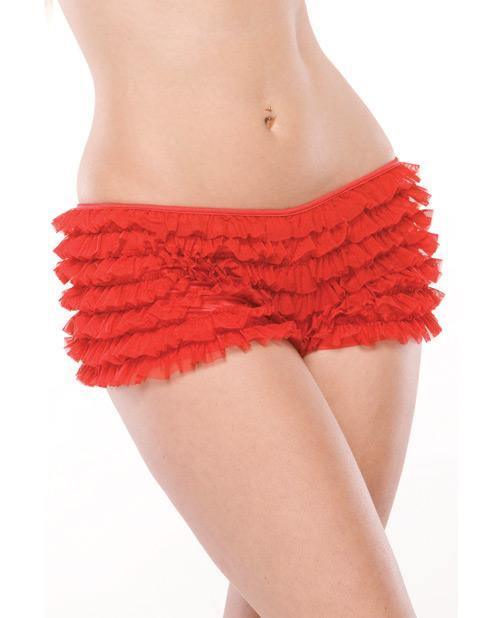 image of product,Ruffle Shorts W/back Bow Detail - SEXYEONE