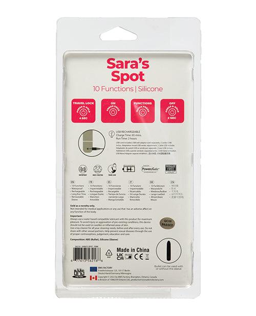product image,Sara's Spot Rechargeable Bullet W/g Spot Sleeve - 10 Functions - SEXYEONE