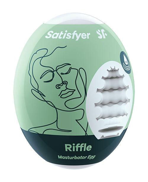 product image, Satisfyer Masturbator Egg Riffle - Light Green - SEXYEONE