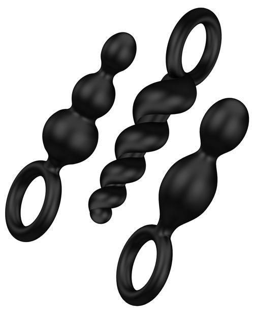 product image, Satisfyer Plug Set Of 3 - Black - SEXYEONE