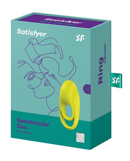 image of product,Satisfyer Spectacular Duo Ring Vibrator - Lime Green - SEXYEONE
