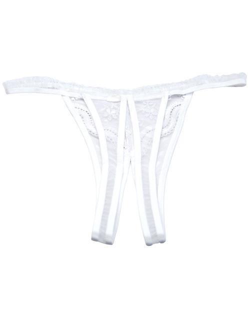 Scalloped Embroidery Crotchless Panty - SEXYEONE