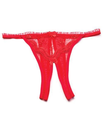 Scalloped Embroidery Crotchless Panty - SEXYEONE