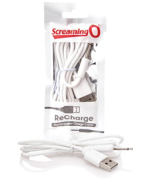 product image, Screaming O Recharge Charging Cable - White - SEXYEONE