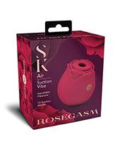 Secret Kisses Rosegasm Air Rose Bud Suction Clitoral Vibe - Red - SEXYEONE
