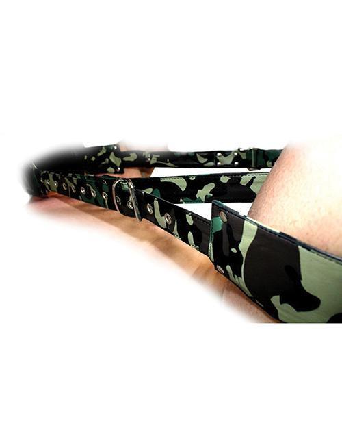 product image, Sensual Sin Leather Adjustable Travel Sling - Camo - SEXYEONE