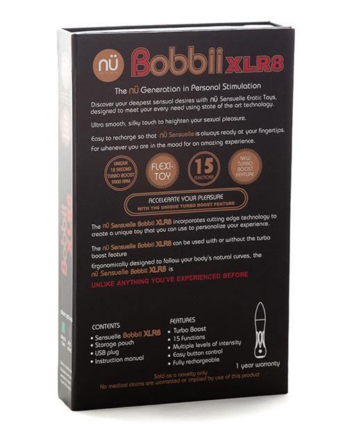 product image,Sensuelle Bobbii Flexible Vibe Xlr8 Turbo Boost - SEXYEONE