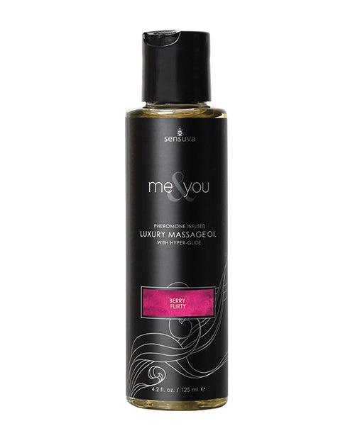 product image, Sensuva Me & You Massage Oil - 4.2 oz Berry Flirty - SEXYEONE