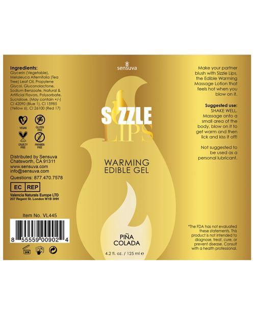 image of product,Sensuva Sizzle Lips Warming Gel - 4.2 Oz - SEXYEONE