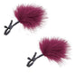 Sex & Mischief Enchanted Feather Nipple Clamps - Burgundy - SEXYEONE