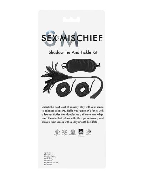 Sex & Mischief Shadow Tie & Tickle Kit - Black - SEXYEONE