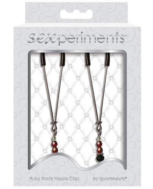product image, Sexperiments Ruby Black Nipple Clamps - SEXYEONE