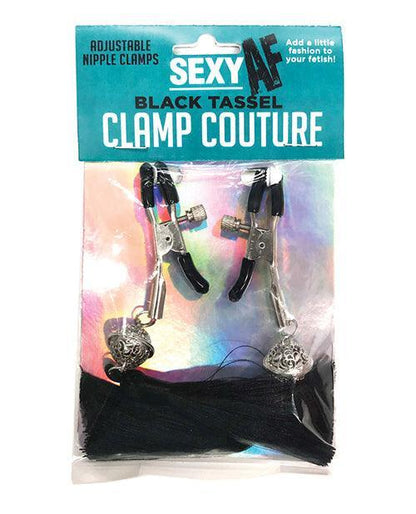 Sexy Af Nipple Clamps - Black Tassel - SEXYEONE