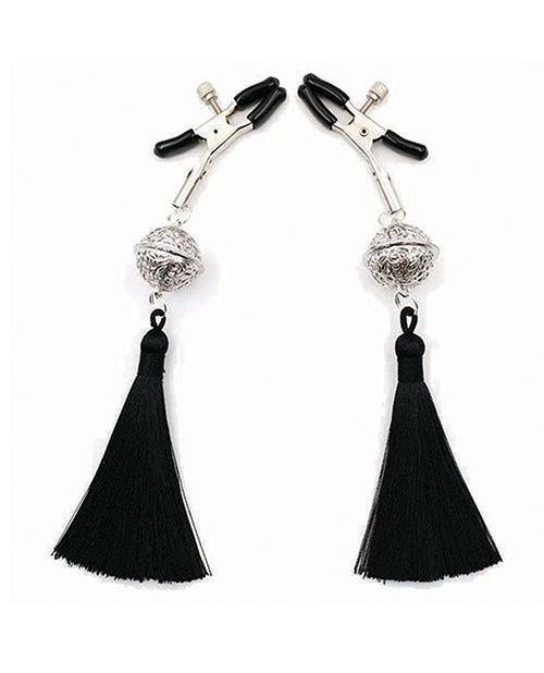 image of product,Sexy Af Nipple Clamps - Black Tassel - SEXYEONE