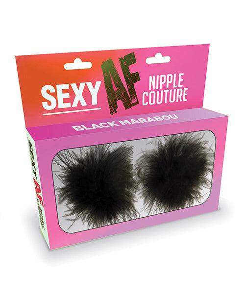 image of product,Sexy Af Nipple Couture Marabou Pastie - O/s - SEXYEONE
