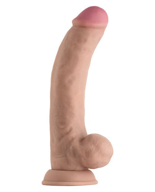 image of product,Shaft Model C Flexskin Liquid Silicone 9.5" Curved Dong W/balls - SEXYEONE