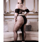 Sheer Fantasy Missing You Opaque & Net Off Should Top W-leggings Black Qn - SEXYEONE