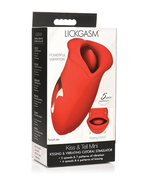 product image, Shegasm Lickgasm Kiss + Tell Silicone Kissing & Vibrating Clitoral Stimulator - Red - SEXYEONE