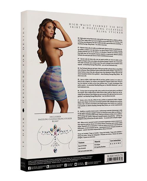 image of product,Shots Bliss High Waist Fishnet Skirt & Free Body Jewelry Multi O-s - SEXYEONE